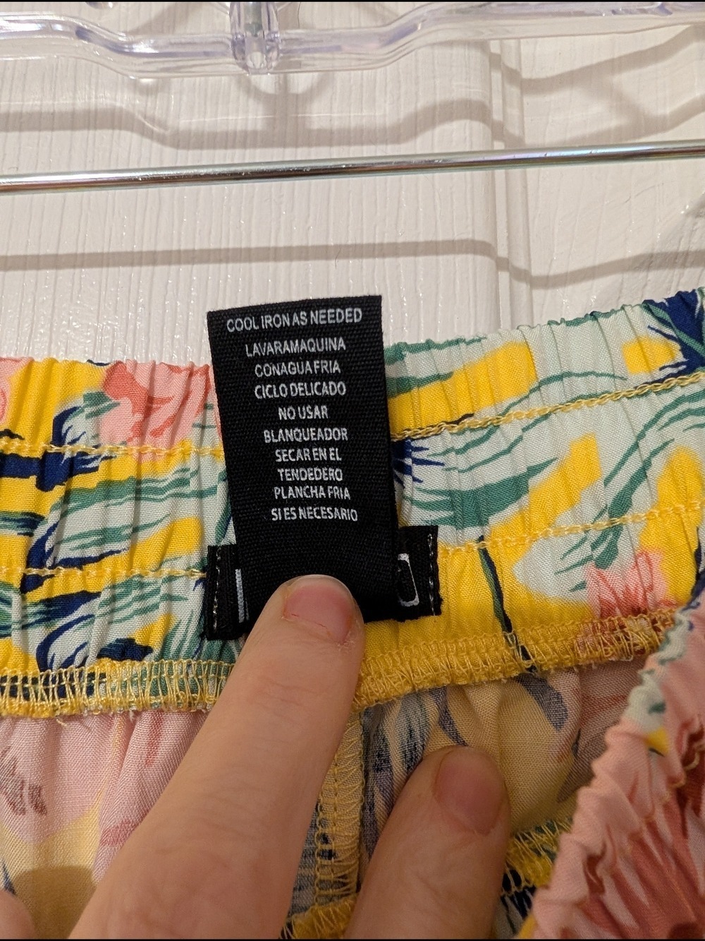 Yellow Tropical Floral Wide Leg Pants - Picture 5 of 5